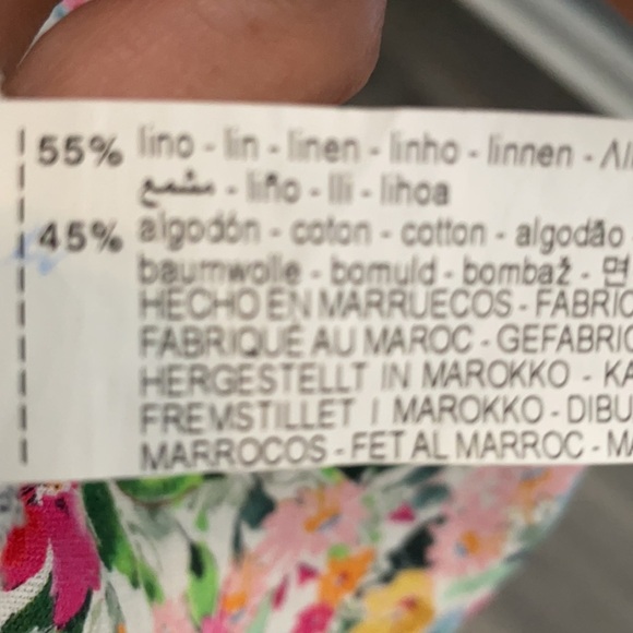 Zara Colorful floral linen girls shorts size 10 - Picture 6 of 7